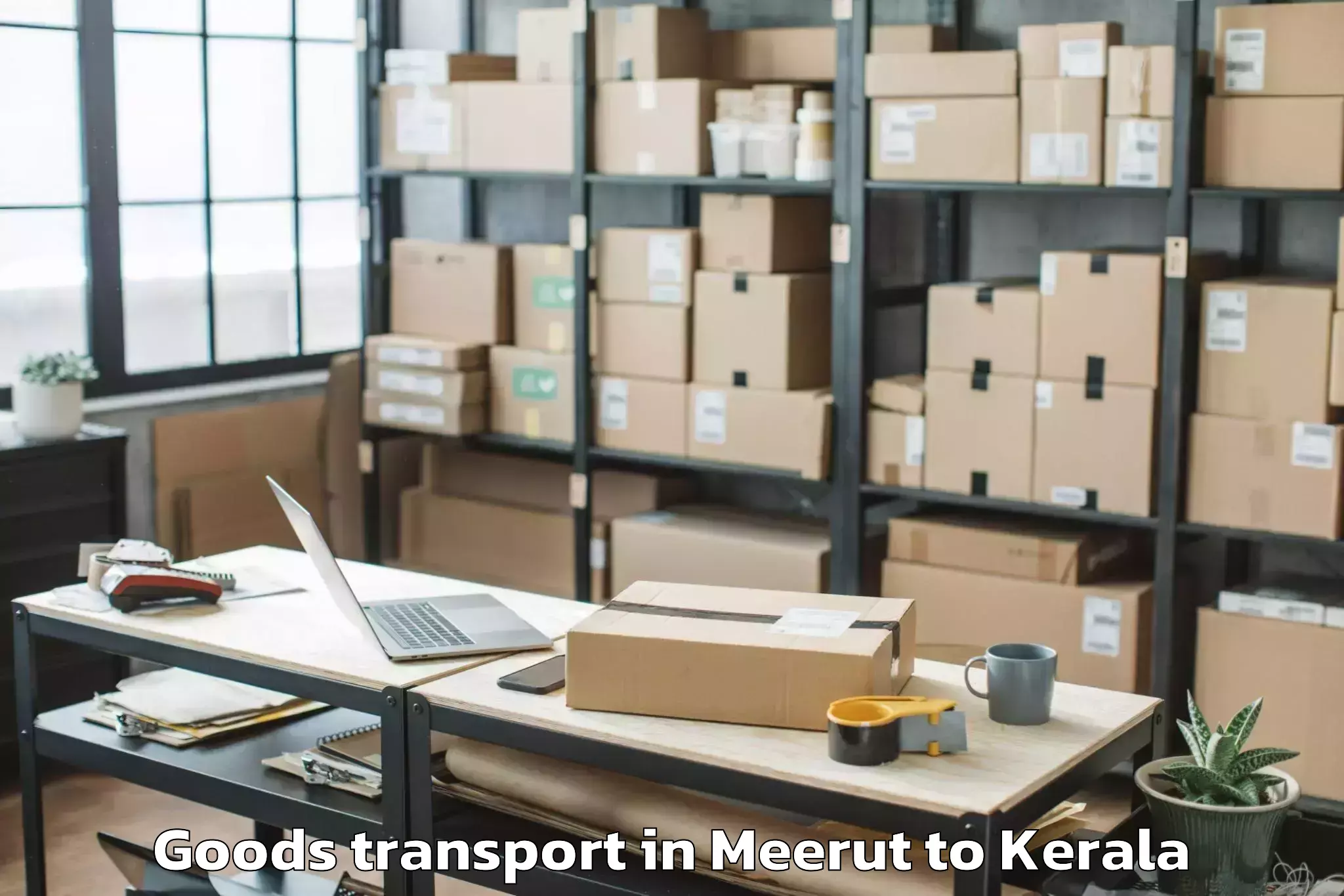 Affordable Meerut to Chirayinkeezhu Goods Transport